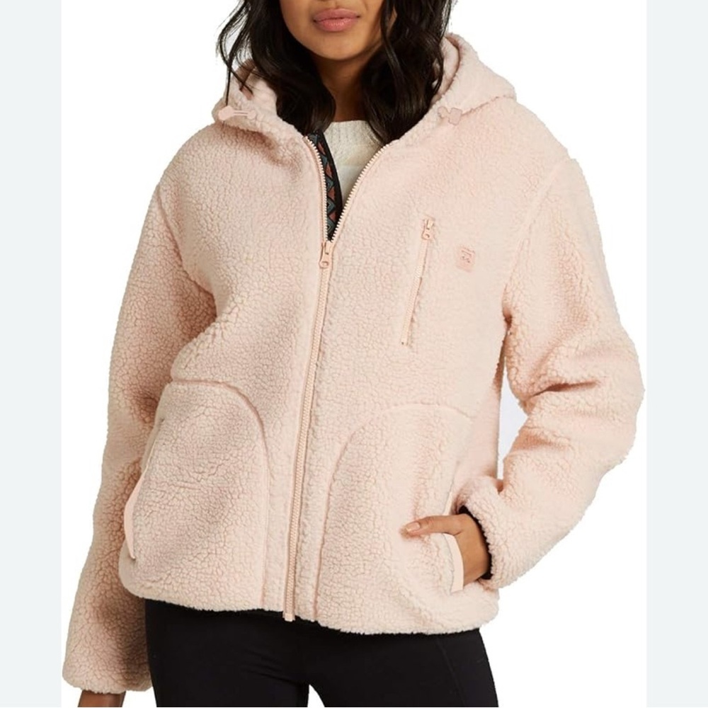 Billabong Adventure Division Jacket Womens Large Sherpa Switchback Hooded 1463